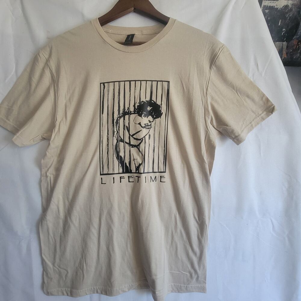Lifetime band t shirt  size medium cream
